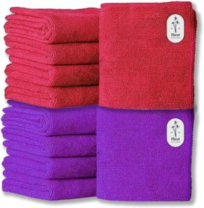 مناديل التنظيف المصنوعة من الألياف الدقيقة من Planet Care Everyday حزمة 8 قطع