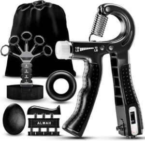 The ALMAH Hand Grip Strengthener Kit 5 Pack (best hand grip strengthener)