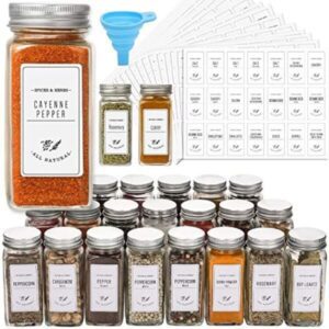 AOZITA 24 Pcs Glass Spice Jars Set (best glass spice jars)