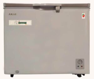 جهاز الفريزر أكاي 150 لتر بخاصية القفل والعجلات - احسن انواع المجمدات