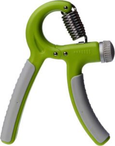 Amazon Basics Adjustable Hand Grip Strengthener - Pack of 2, Green (best grip strengthener)