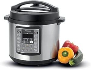 طنجرة ضغط كهربائية رقمية من أرشيا (EP118-2372)، 6 لتر، أسود