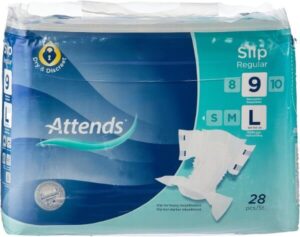 Attends Slip Regular 9, Large, Pack of 28