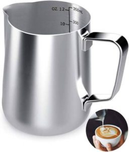 Broadtech Milk Frothing Pitcher, 12Oz Milk Frother Cup