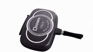 Dessini Aluminum Two-Sided Double Grill Non-stick Pressure Pan 36 cm (best non stick frying pan for steak)