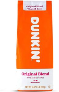 قهوة Dunkin' Donuts ذات الحبوب الكاملة - 1 رطل (حبوب كاملة أصلية)