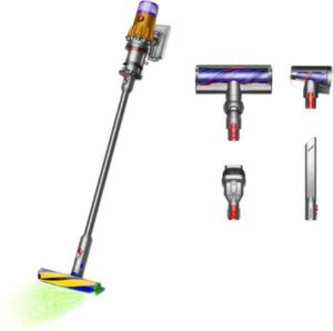 مكنسة كهربائية لاسلكية Dyson V12 Detect Slim (أصفر/حديدي)