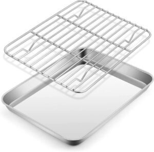 E-far Metal Toaster Oven Tray Set