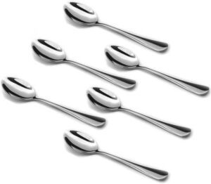 مجموعة ملاعق الشاي من ECVV، مصنوعة من الفولاذ المقاوم للصدأ، 6 قطع