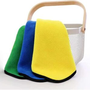 منشفة مطبخ ECVV، قطعة قماش تنظيف من الألياف الدقيقة، عبوة من 3 قطع