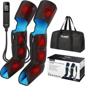 FIT KING Leg Massager with Heat for Circulation (best foot and leg massager)