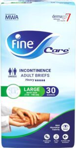 Fine Care Adult Incontinence Diaper Briefs Large Size 110 – 156cm, 30 Diapers (the best adult diapers)