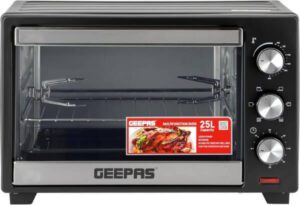 فرن كهربائي جيباس مع شواية، 25 لتر، GO34040