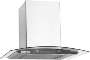 شفاط زجاجي مع فلتر فحم من جيباس GHD601GB (احسن شفاط للمطبخ)