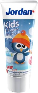 Jordan Kids Toothpaste Mild Fruity Flavor for 0-5 Years (best infant toothpaste)