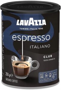 قهوة اسبريسو ايطاليانو من لافاتزا، مزيج كلوب، قهوة مطحونة، محمصة متوسطة، 250 جرام (افضل اسبريسو مطحون)
