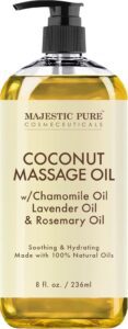 MAJESTIC PURE Coconut Massage Oil 236ml (best natural massage oil)