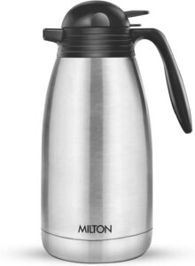 وعاء شاي/قهوة معزول من ميلتون بسعة 2000 مل مع غطاء ضاغط