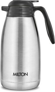 وعاء شاي/قهوة معزول بالفراغ من ميلتون بسعة 2000 مل مع غطاء ضاغط