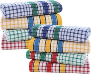 مناشف المطبخ Moonlight فائقة الامتصاص وقابلة للغسيل في الغسالة يدويًا، 90% قطن و10% بوليستر