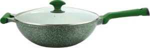 Prestige Essentials Granite Non-Stick Wok Pan with Lid