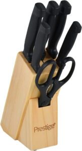 Prestige Kitchen Knife Block Set BLACK & YELLOW 7 Pieces PR50919 (best knife)