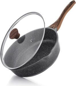 SENSARTE Nonstick Deep Frying Pan Skillet – 10-Inch (best granite frying pan)