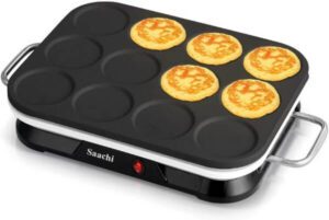 ساتشي صانعة الكريب والفطائر الصغيرة 12 قطعة، NL-CM-1860-BK