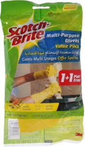 قفازات سكوتش برايت متعددة الاستخدامات، مقاس متوسط (أفضل قفازات غسيل الصحون)