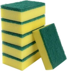 اسفنجة غسيل الأطباق بالكبريت - عبوة من 5 قطع