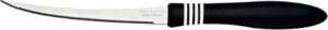 Tramontina Cor&Cor 2 Pieces Tomato Knife Set with Stainless Steel Blade and Black Polypropylene Handle