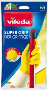 قفازات Vileda Super Grip القابلة لإعادة الاستخدام مقاس M (أفضل قفازات غسيل الصحون)