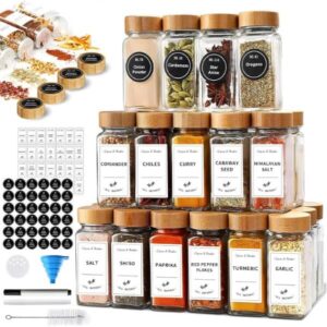 Yoawllty 24Pcs Glass Spice Jars
